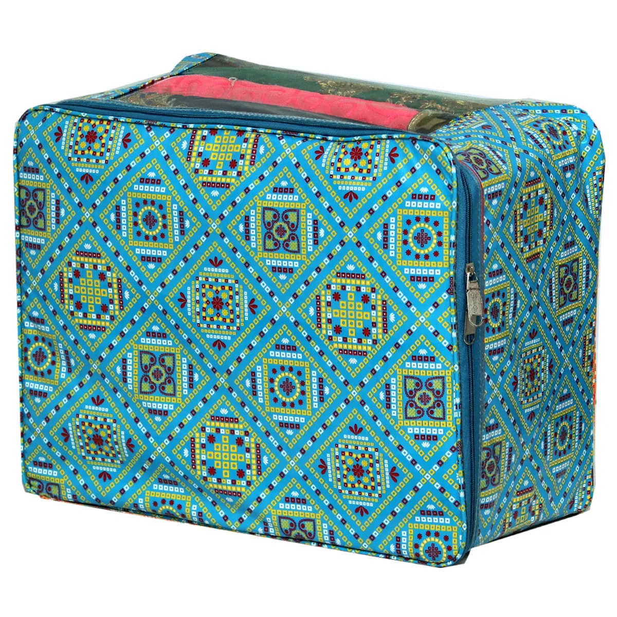 Designer Multi Saree Packing Cover With Transparent Window View 5