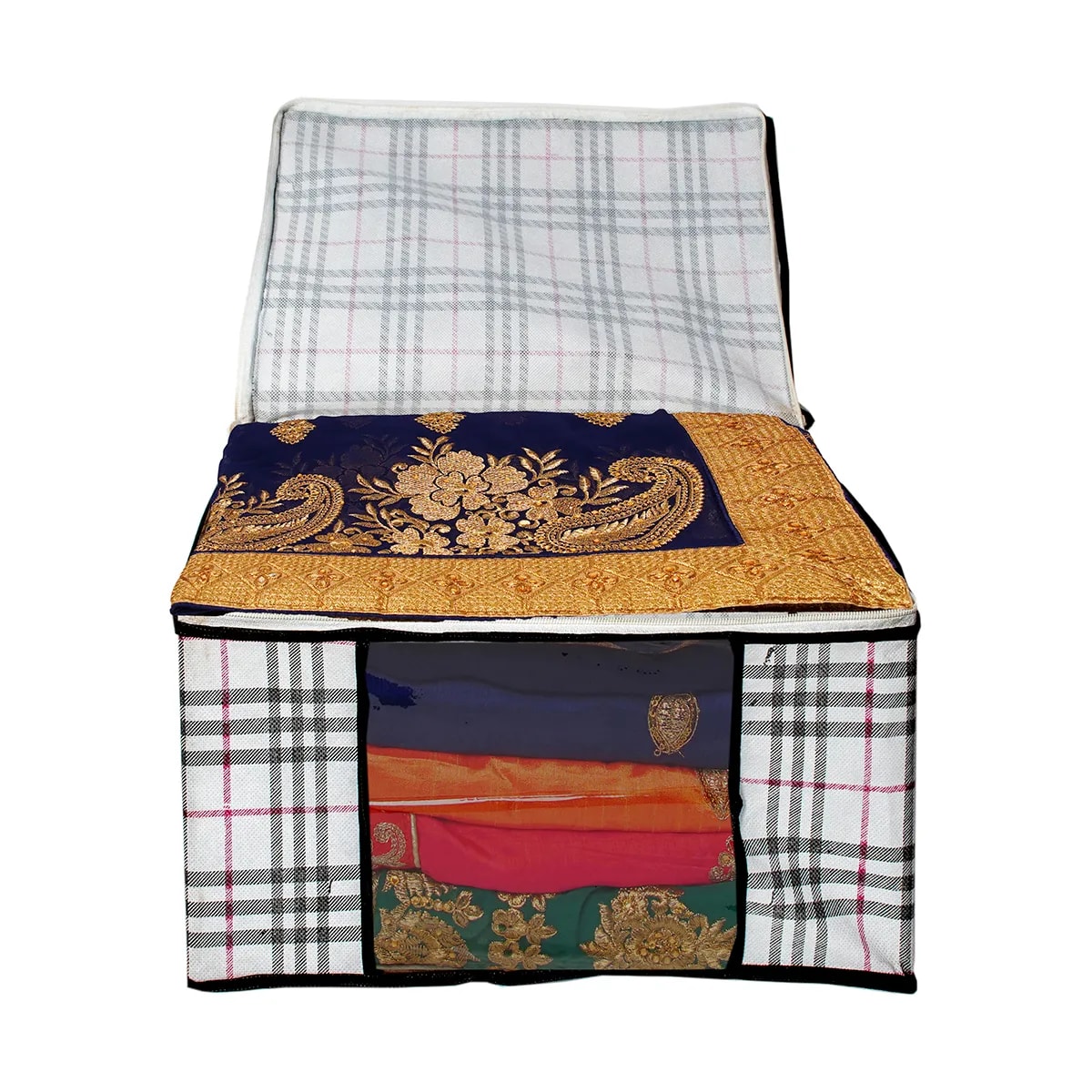 Premium Check Print Clothes Storage Bag View 5