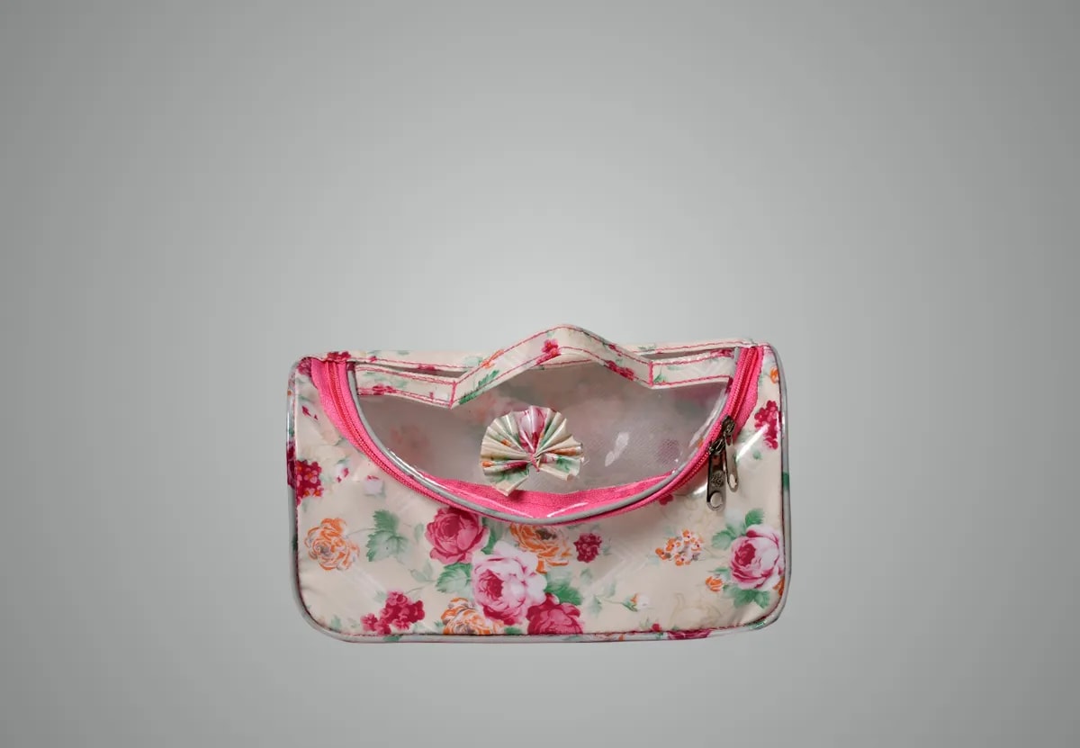 Womens Floral Clutch Purse With Zip Closure View 2
