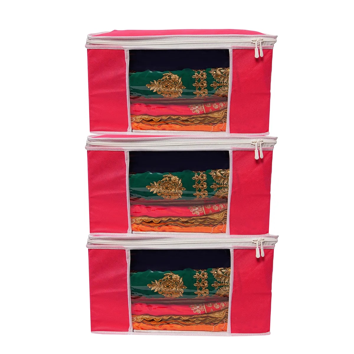 Premium Clothes Storage Bag With Clear Window & Zipper | Foldable Wardrobe View 1