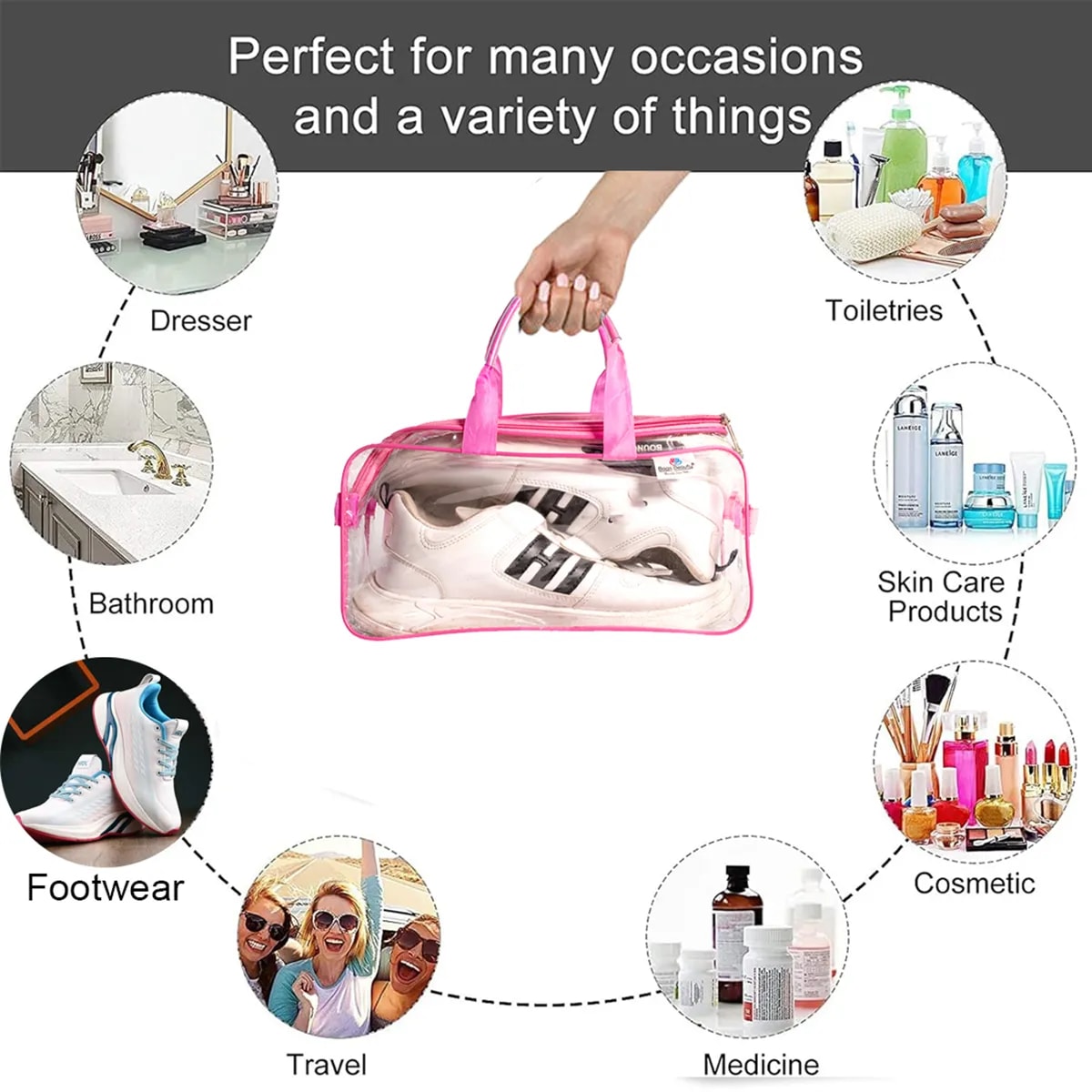 Clear Shoe Storage Travel Bag View 6