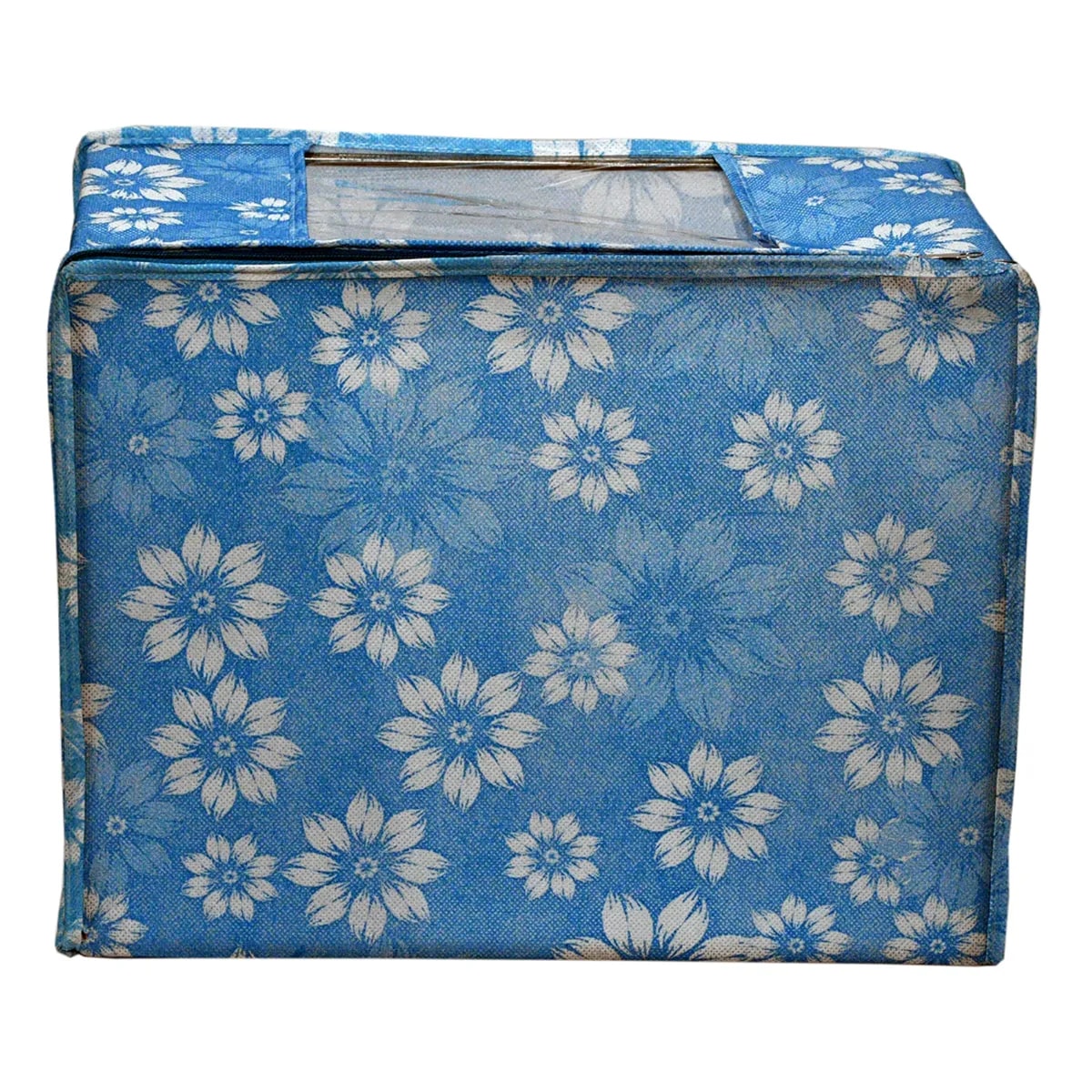 Multipurpose Foldable Clothes Storage Organizer With Front WindowFloral Print Blanket View 8