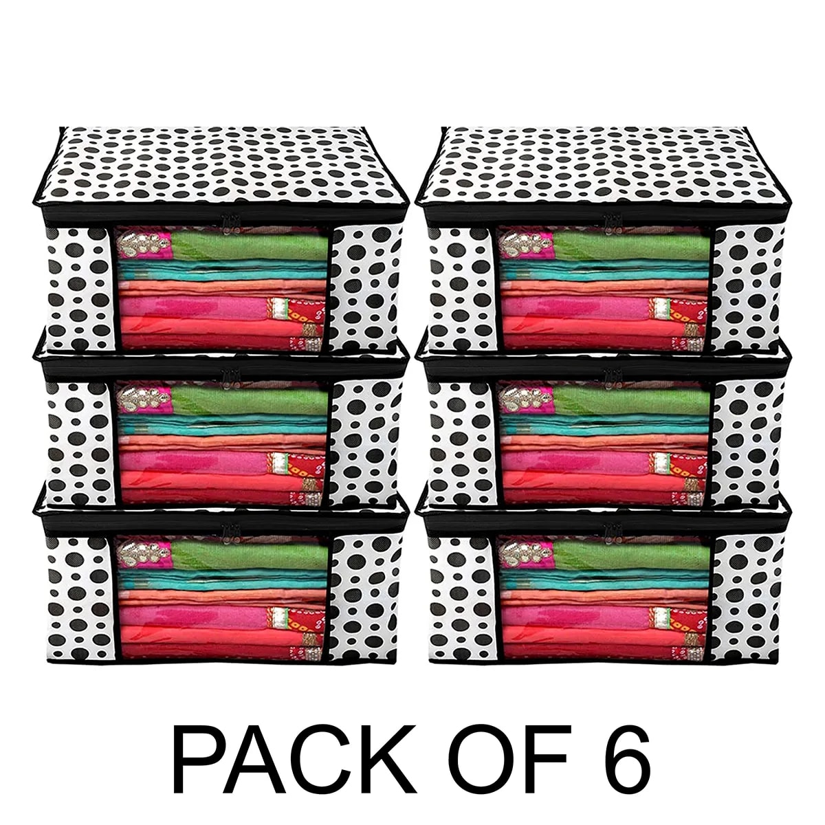 Large Foldable Clothes Storage Organizer Bag With Zipper View 2