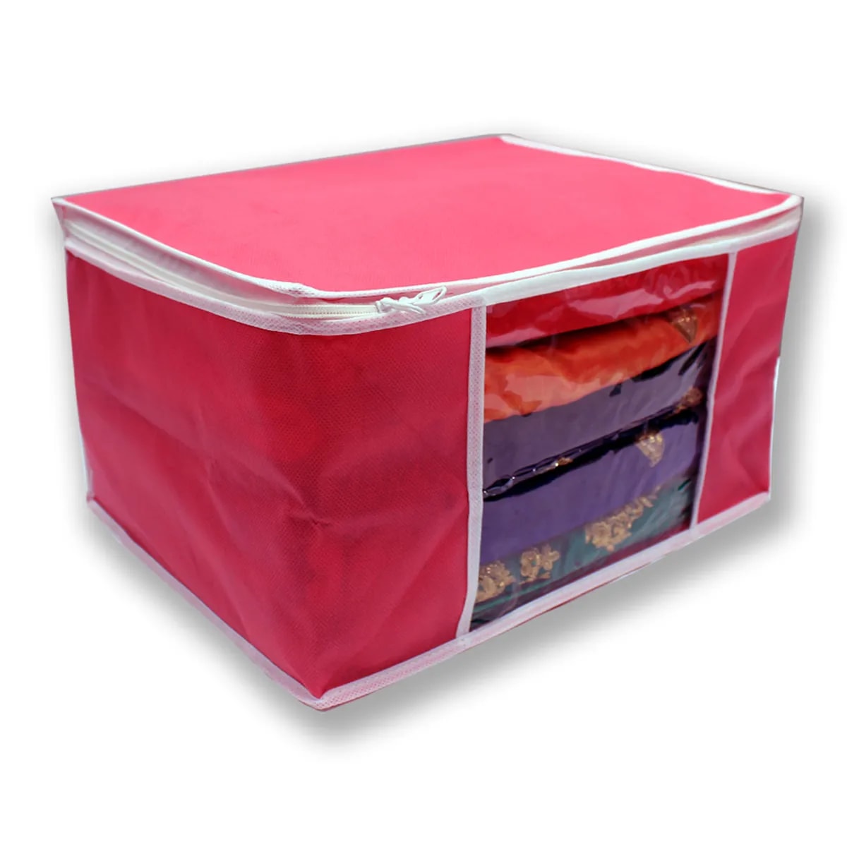 Premium Clothes Storage Bag With Clear Window & Zipper | Foldable Wardrobe View 10