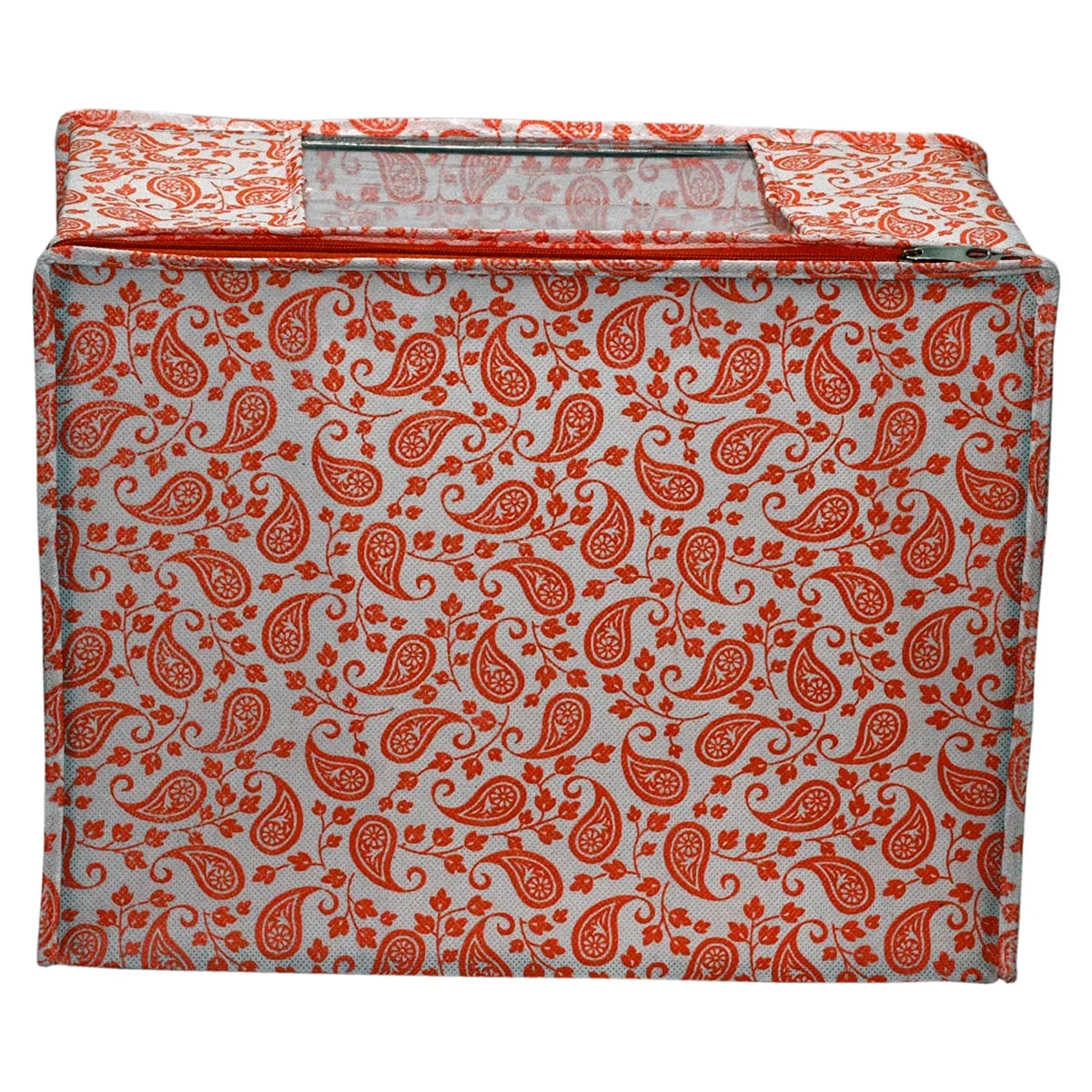 Paisley Printed Foldable Storage Bag With Zipper Window View 6