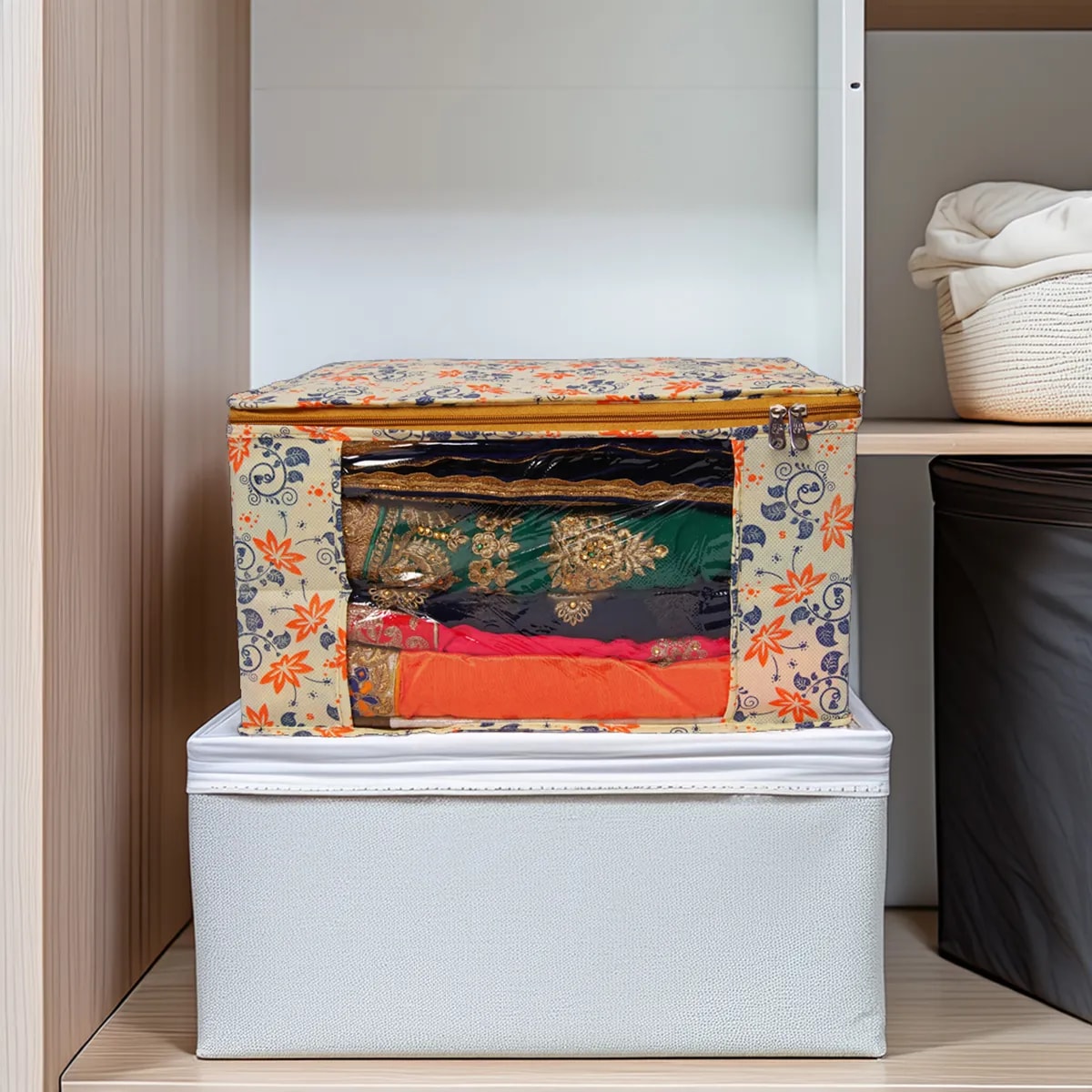 Multipurpose Foldable Clothes Storage Organizer With Front Window View 5