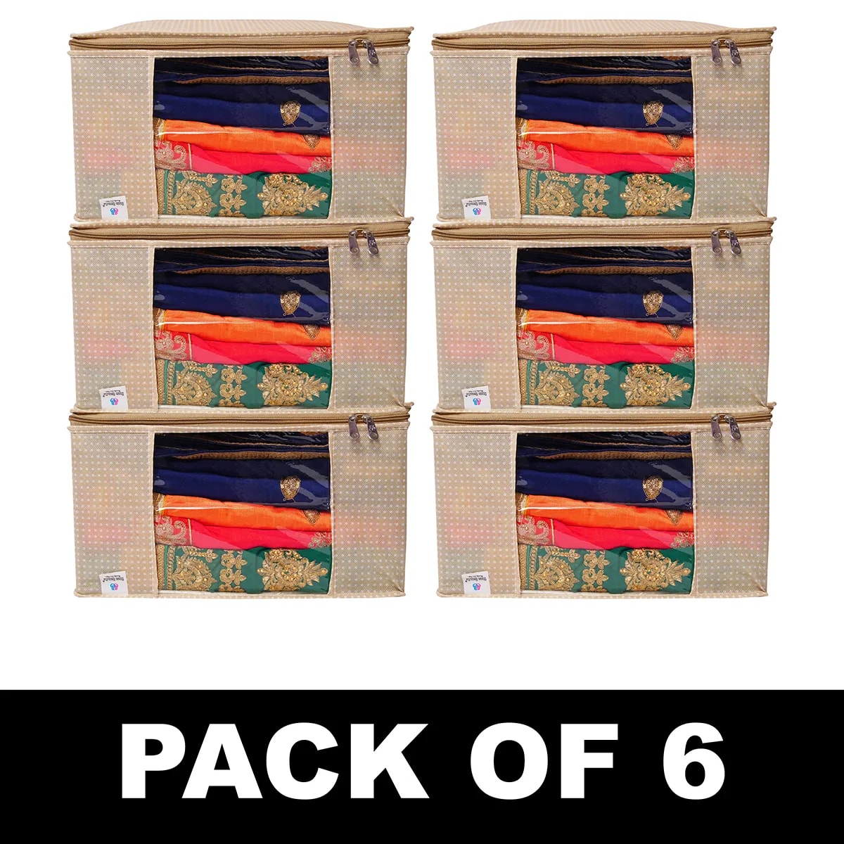 Saree Cover Storage Box For Clothes With Premium Quality Non Woven Combo View 2