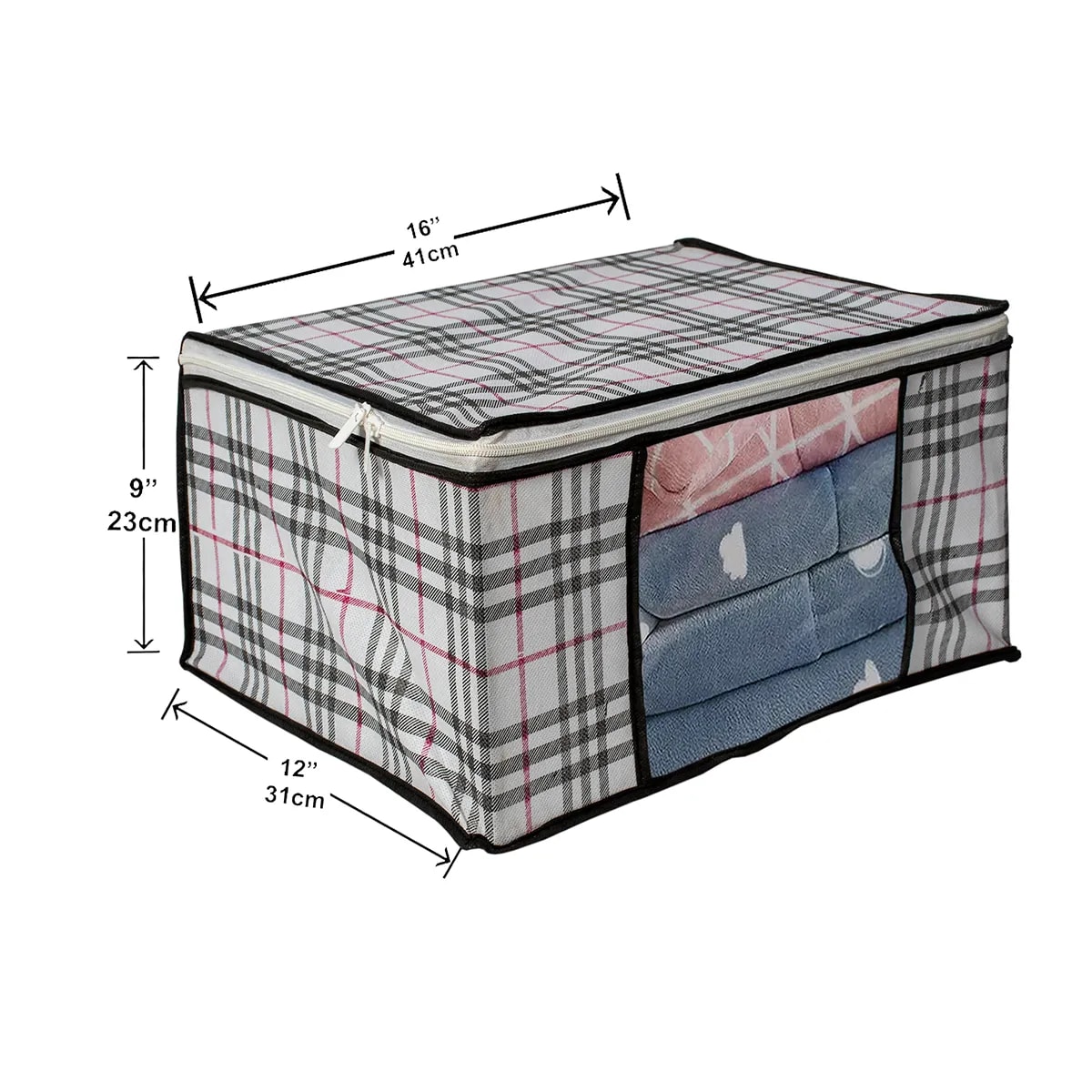 Premium Check Print Clothes Storage Bag View 6