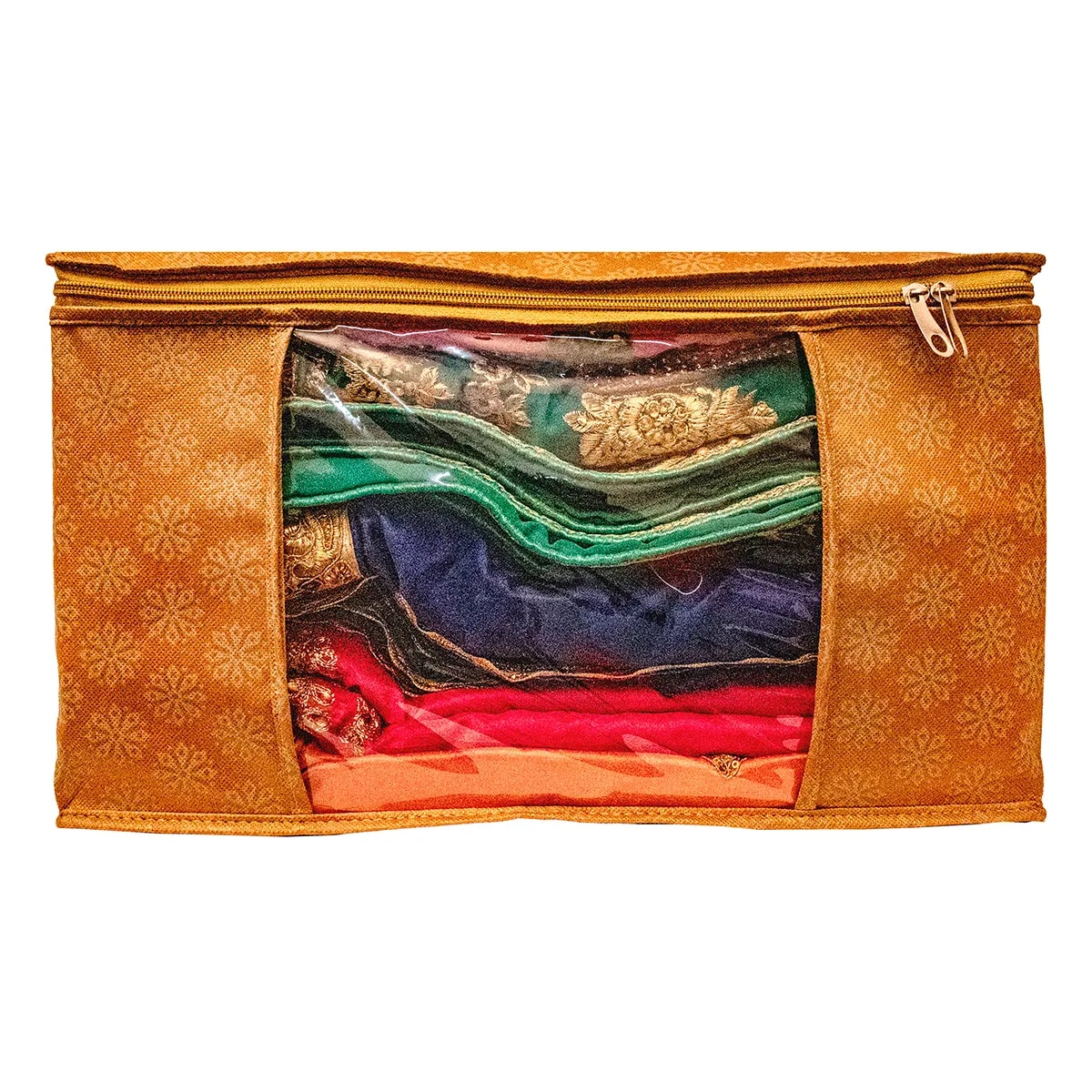 Premium Printed Clothes Storage Bag With Clear Window & Zipper  | Foldable Wardrobe View 3