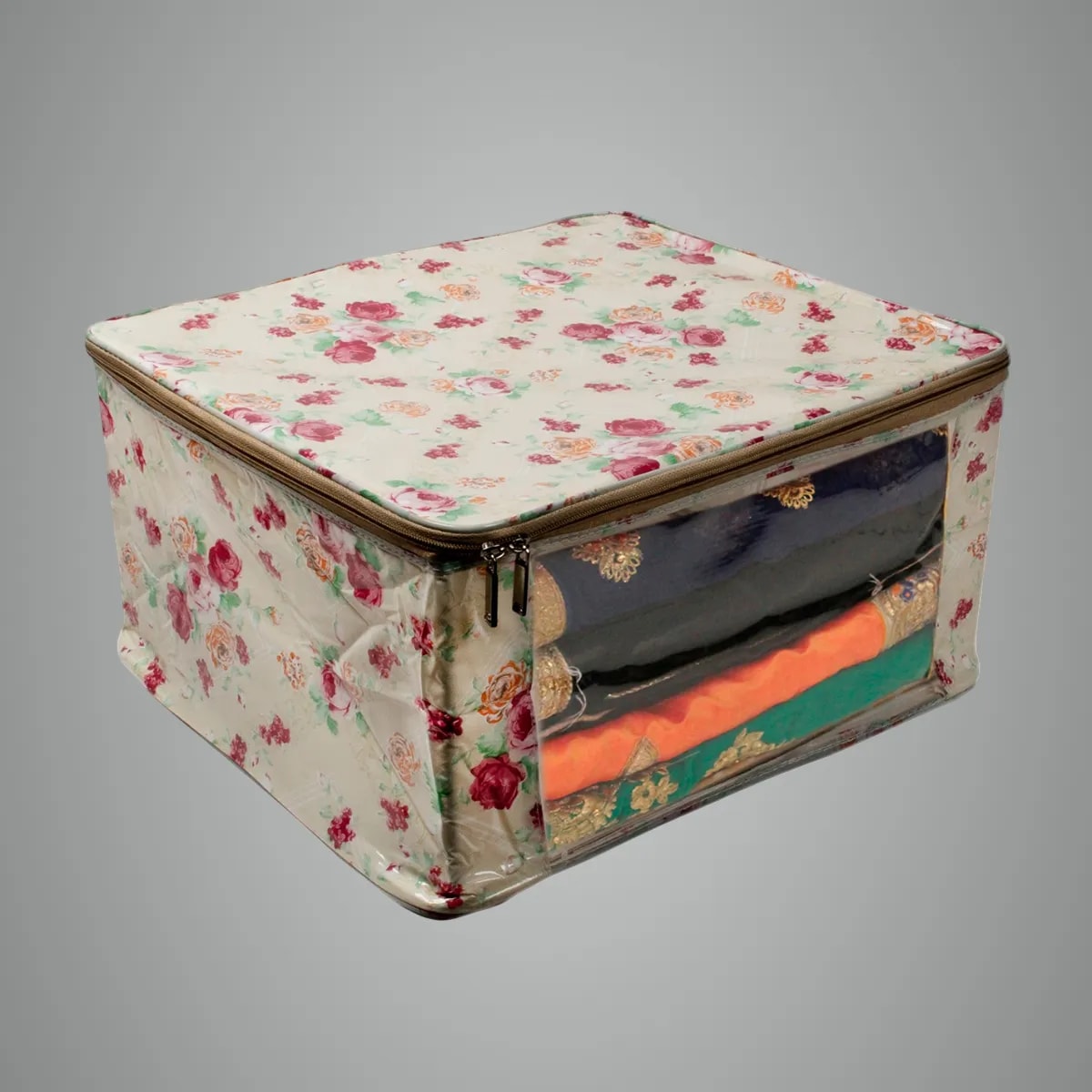 Designer Saree Garment Packing Cover With Transparent Window View 1