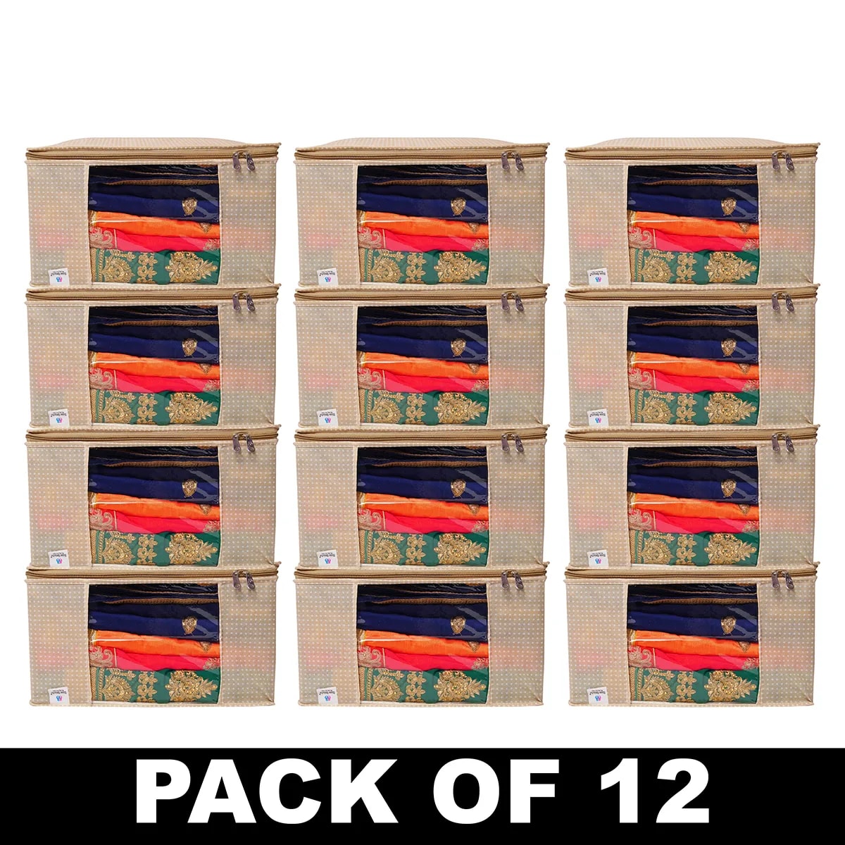 Saree Cover Storage Box For Clothes With Premium Quality Non Woven Combo View 3