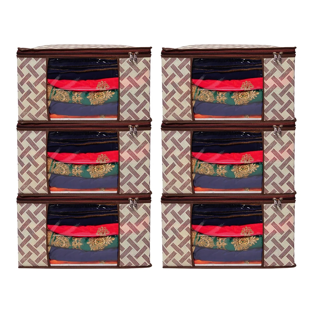 Saree Cover Storage Box For Clothes With Premium Quality Non Woven Combo Offer View 7