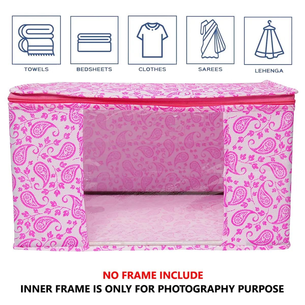 Large Foldable Clothes Storage Bag With Zipper View 5