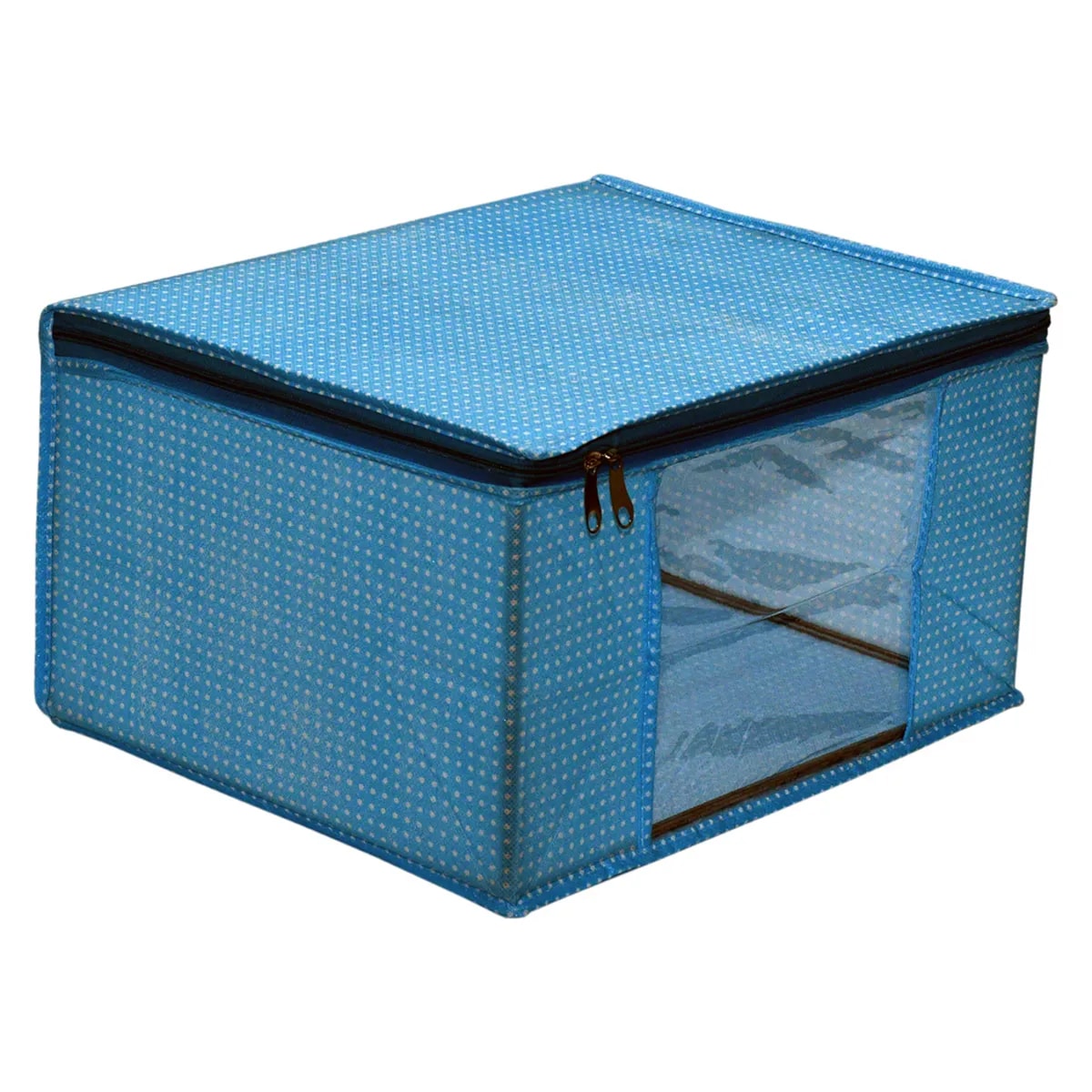 Multipurpose Foldable Clothes Storage Organizer With Front Window | Polka Dot Saree View 9