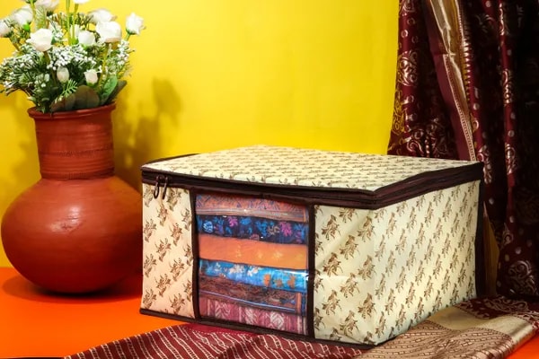 Premium Printed Clothes Storage Bag With Clear Window & Zipper View 2
