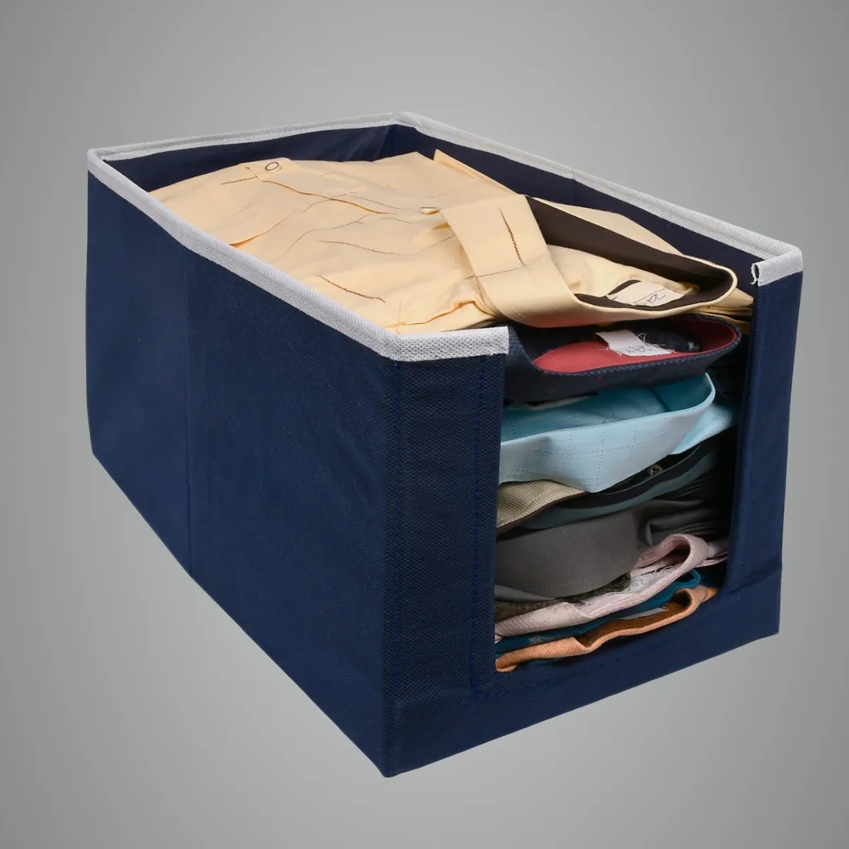 Foldable Wardrobe Clothes Storage Box With Front Window | Garment Organizer