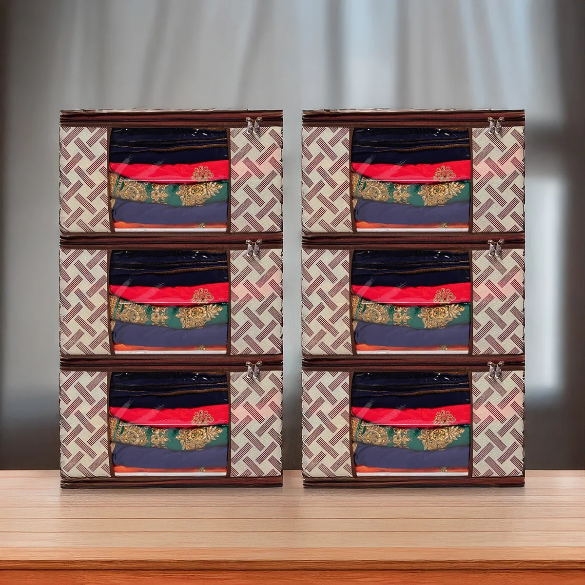 Saree Cover Storage Box For Clothes With Premium Quality Non Woven Combo Offer