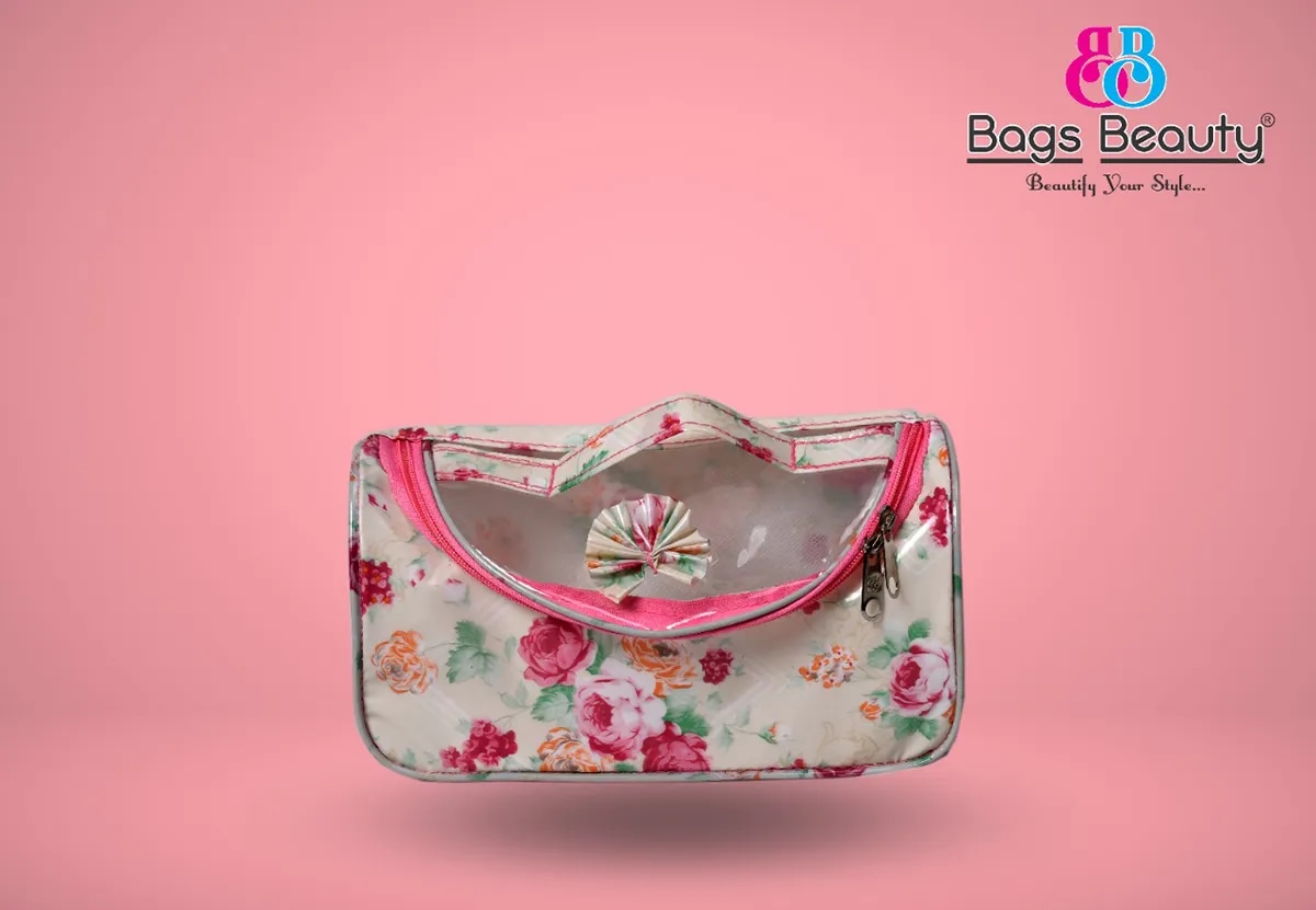Womens Floral Clutch Purse With Zip Closure